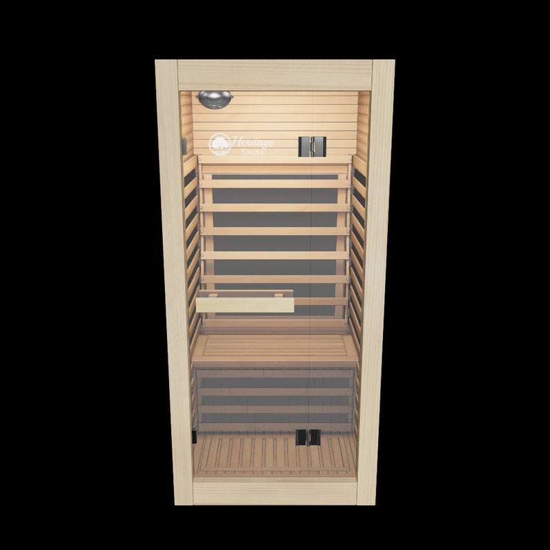 Load 3D model into Gallery viewer, Lux IR Solo 1 Person Indoor Sauna | Heritage Sauna®

