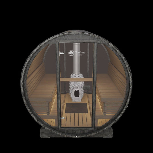 Lux Vulcano 6-Person Barrel Sauna | Heritage Sauna®